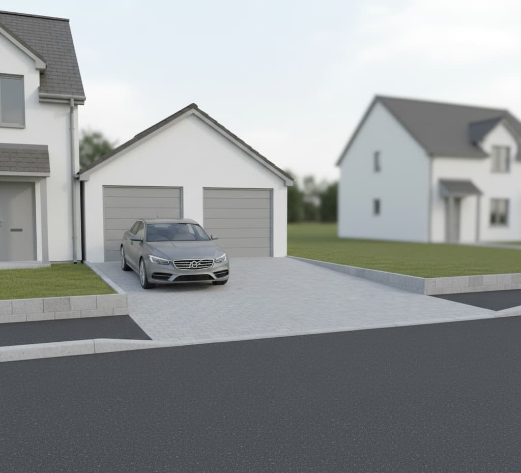 3D bateau trottoir abaissement accès garage véhicule