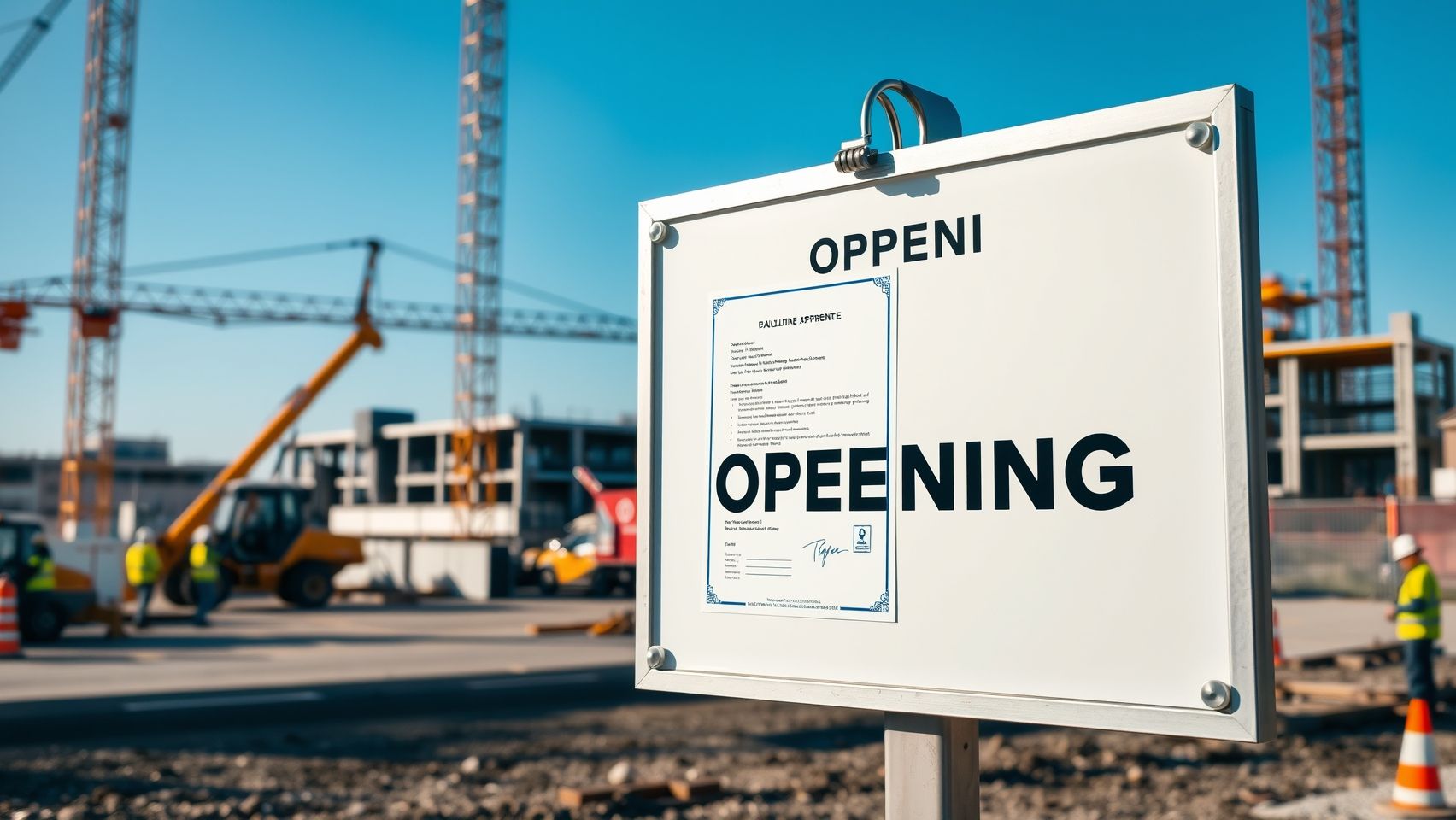 Panneau ouverture de chantier