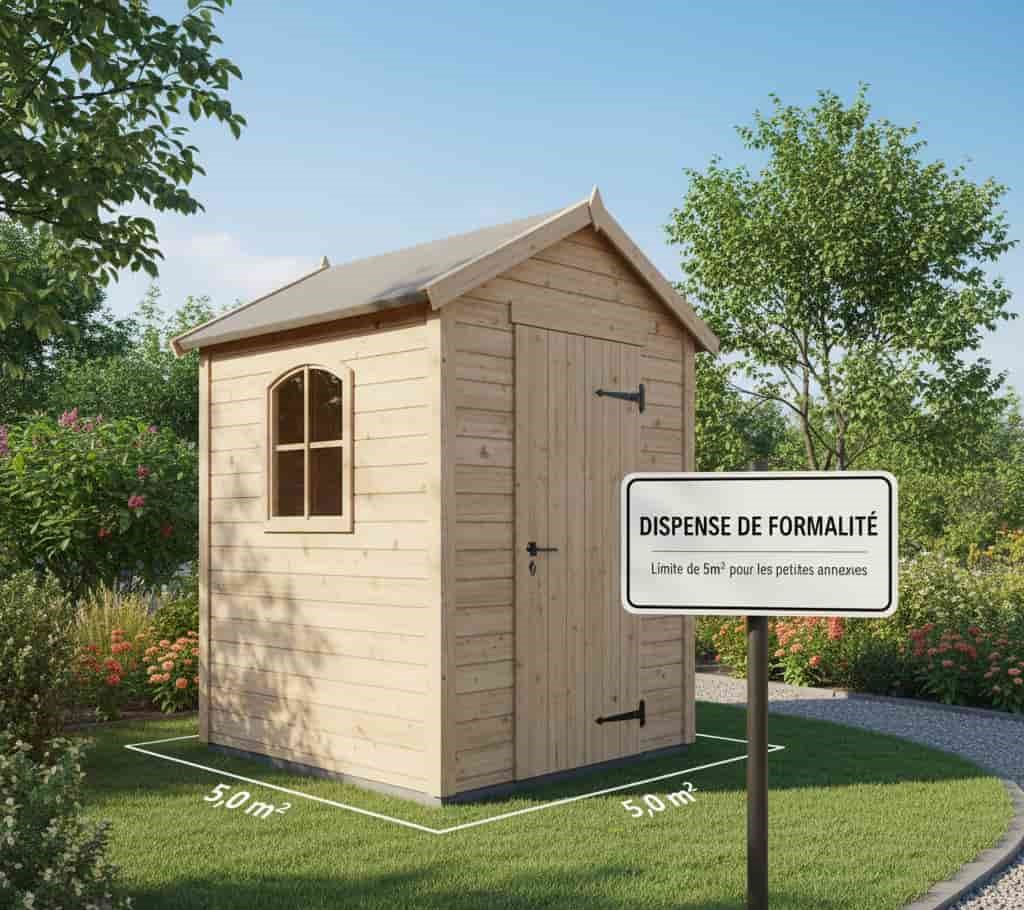 3D abri de jardin 5m2 dispense de permis de construire