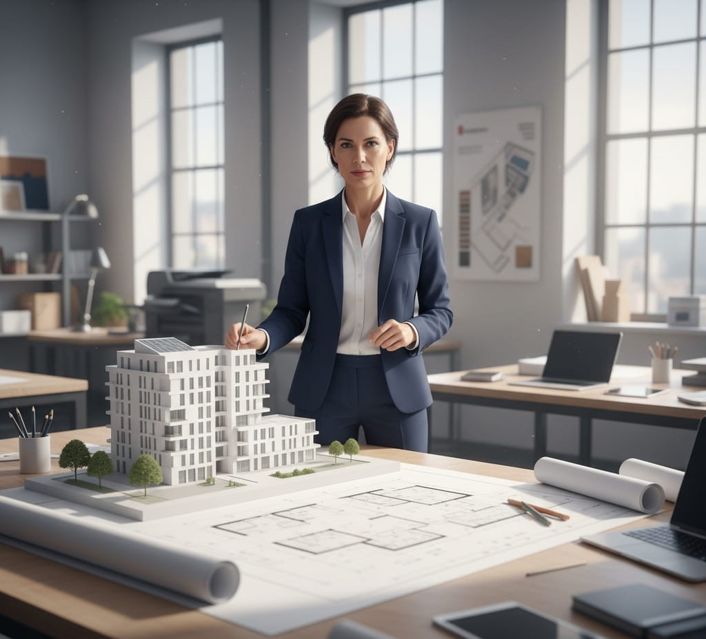 architecte professionnel dirigeant de projet et concepteur de plans