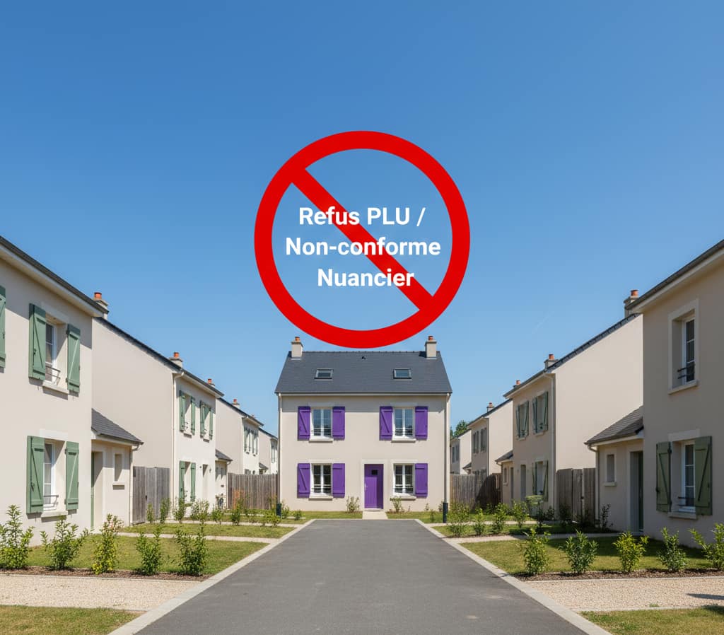 volets couleur non conforme PLU secteur protégé