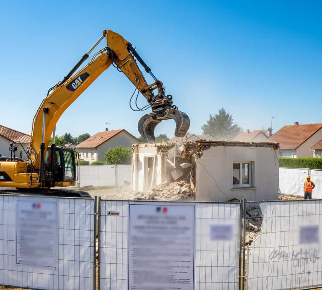 Démolition judiciaire d’une construction illégale ordonnée par un tribunal dans un quartier résidentiel