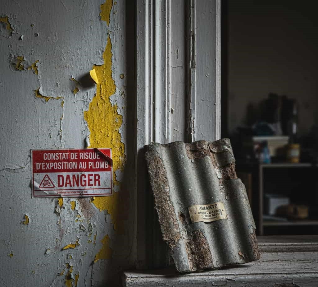 vices cachés peinture plomb amiante toiture CREP