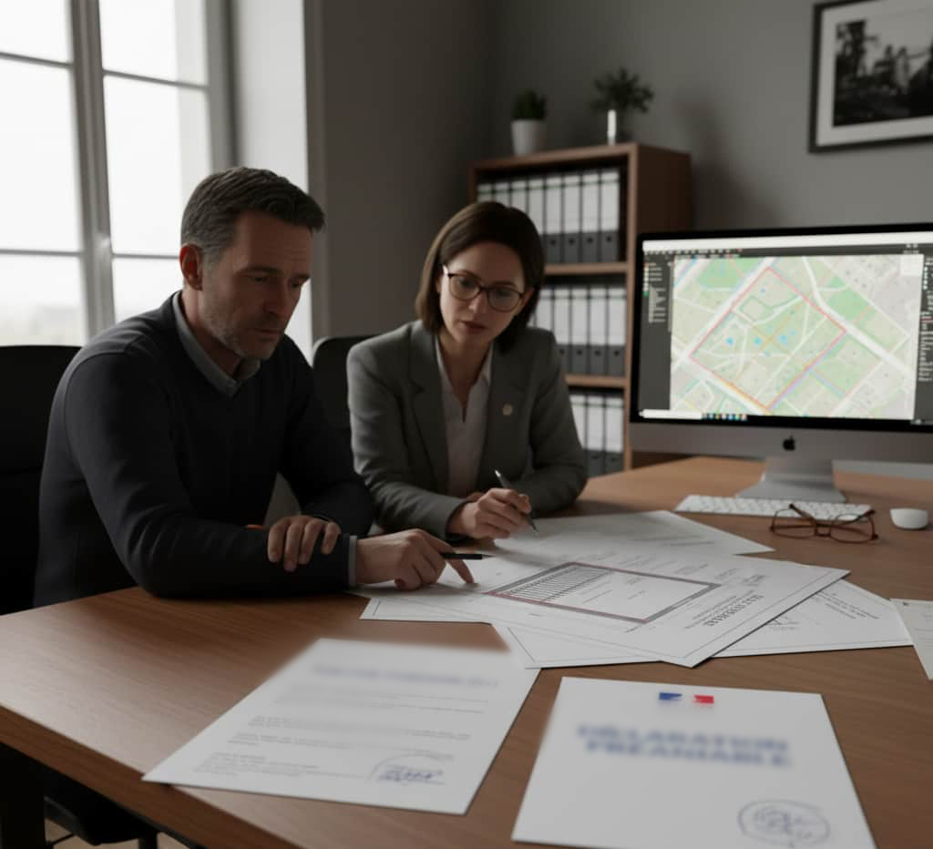 Discussion entre un particulier et un agent urbanisme mairie sur la hauteur autorisée d’une clôture