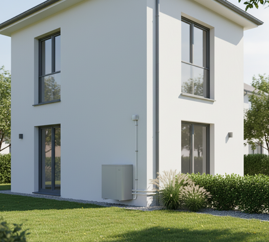 pompe à chaleur extérieure unité intégration esthétique façade