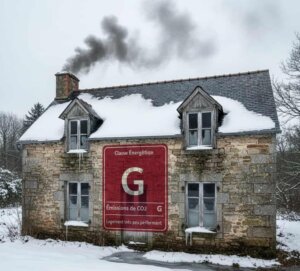 passoire thermique maison hiver DPE classe G déperdition chaleur