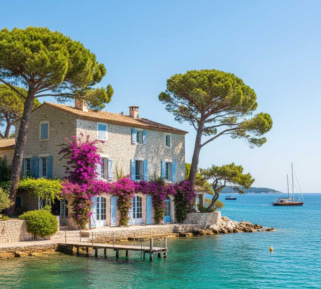 maison traditionnelle la madrague bord de mer saint-tropez