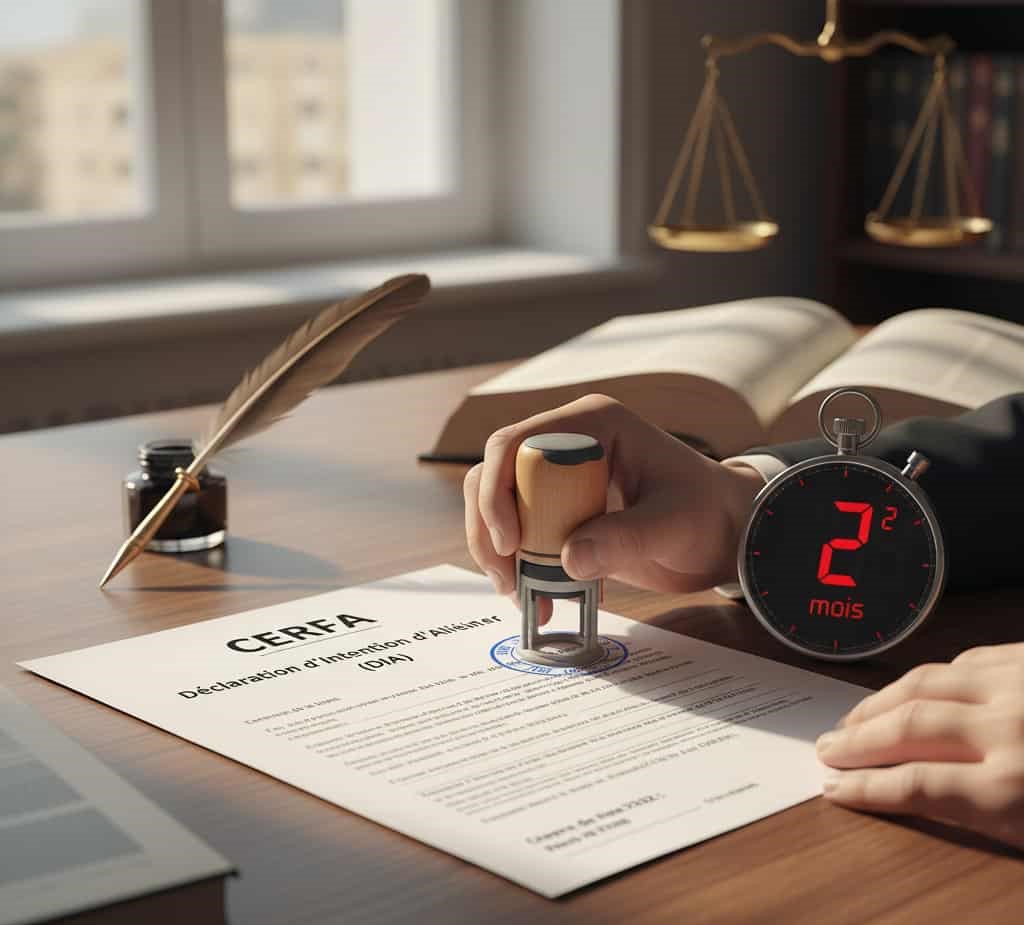 formulaire Cerfa DIA délai deux mois DPU notaire