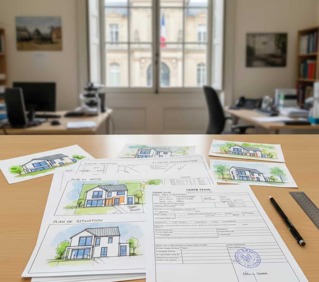 Dossier exemple de permis de construire pour maison individuelle avec plans PCMI et formulaire Cerfa prêt à déposer