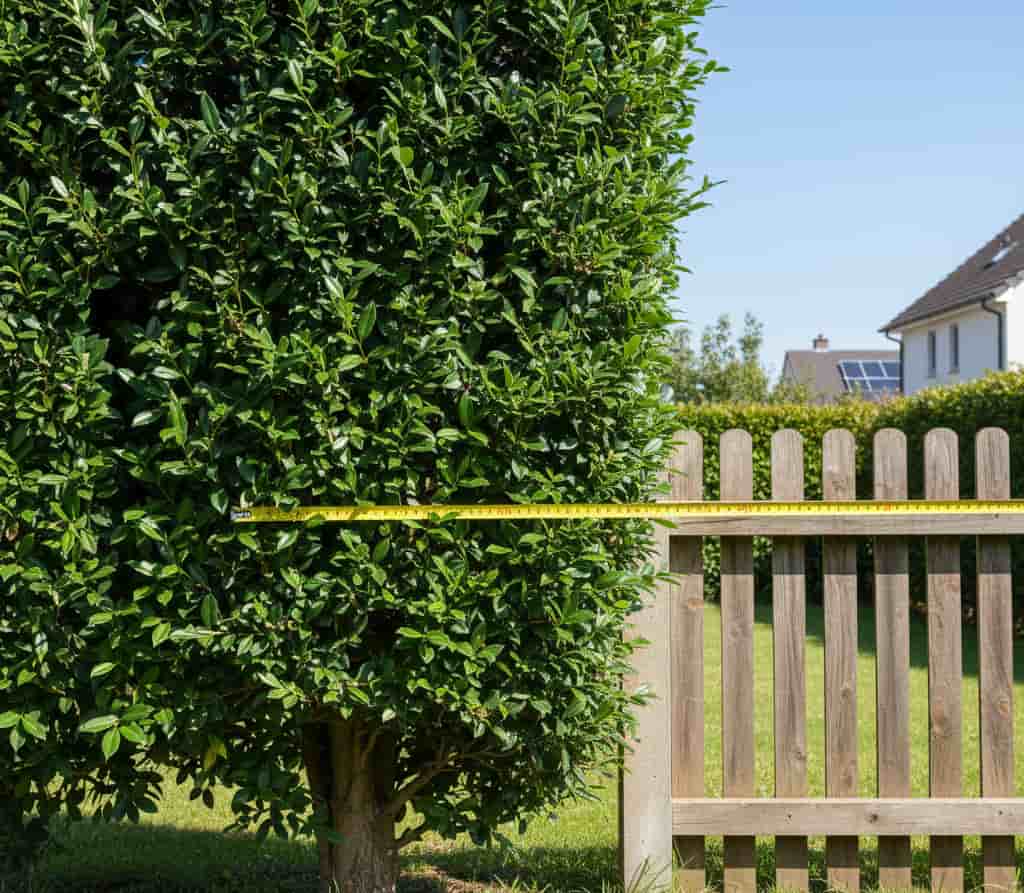 Haie de plus de 2 m de hauteur plantée à au moins 2 m de la limite de propriété
