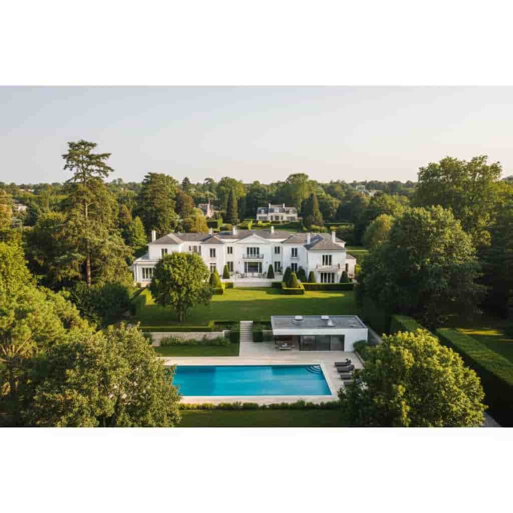 Villa de luxe à Marnes‑la‑Coquette avec piscine et parc arboré, ancienne demeure de Johnny Hallyday
