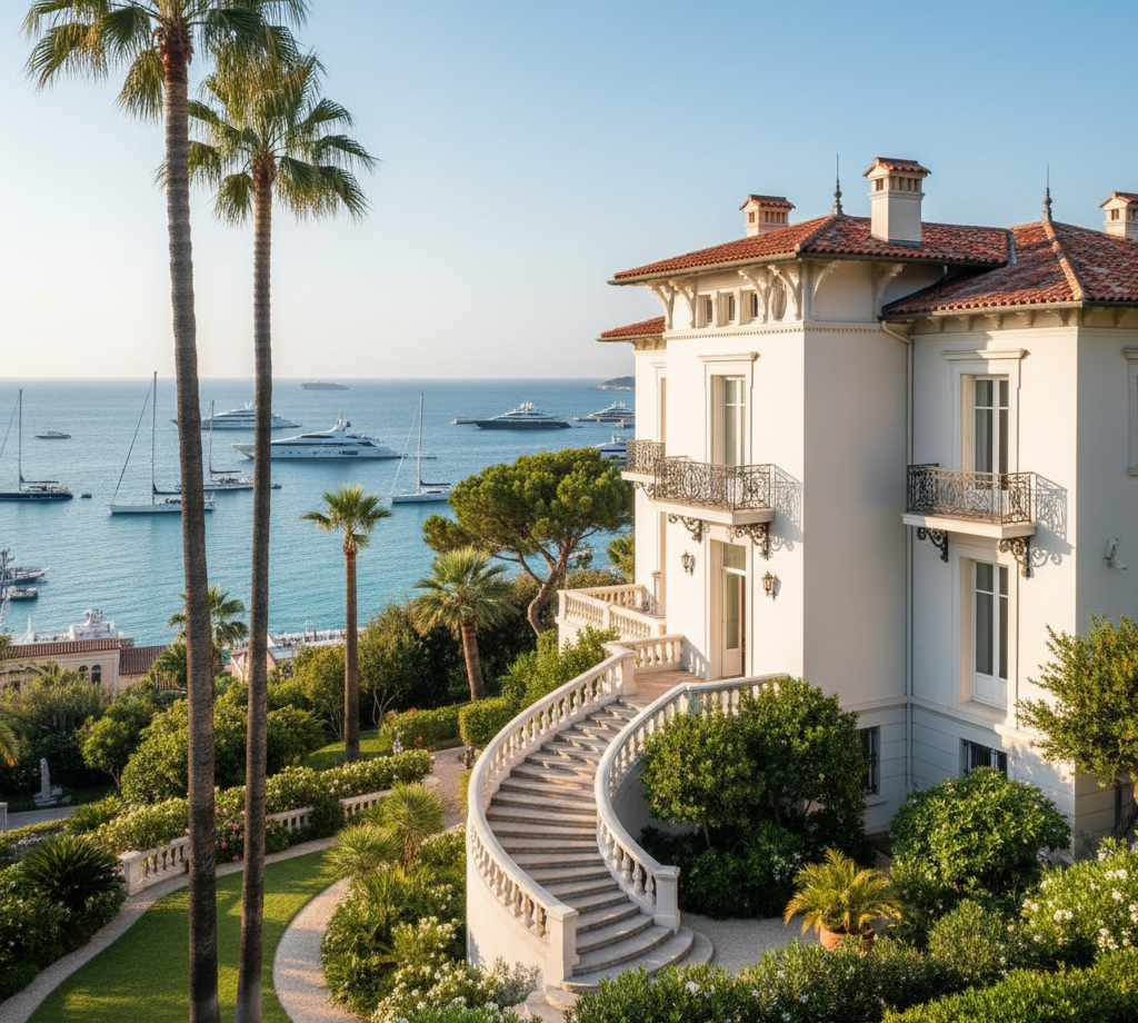 villa de luxe belle époque vue mer cap d'antibes