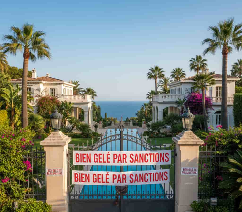 Villa de luxe de la Côte d’Azur gelée par mesure judiciaire pour sanctions d’oligarques