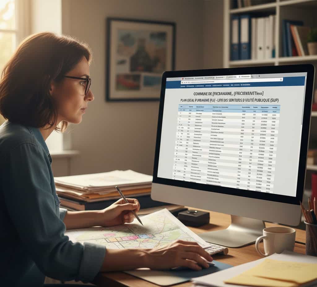 consultation liste servitudes utilité publique PLU