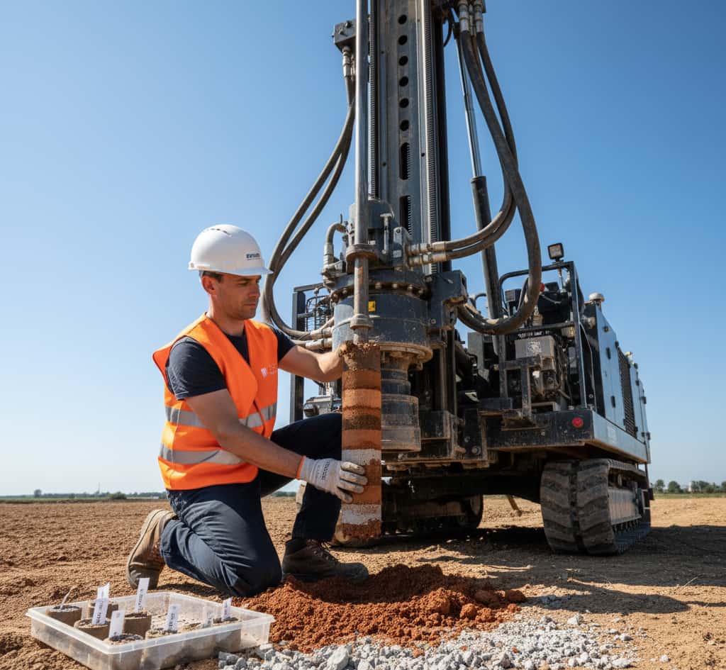 étude de sol géotechnique G2 forage terrain constructible