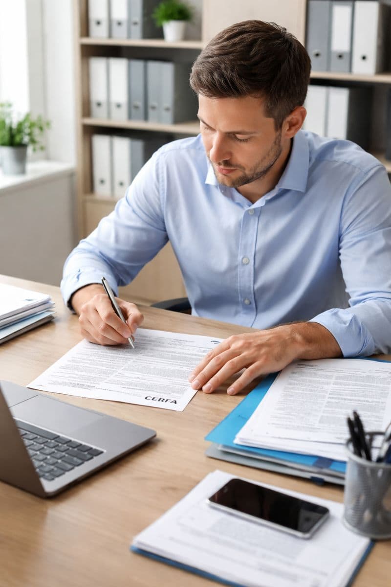 Maître d'ouvrage supervisant un chantier de construction, vérifiant des plans avec un architecte, dans un environnement de travail actif et professionnel.