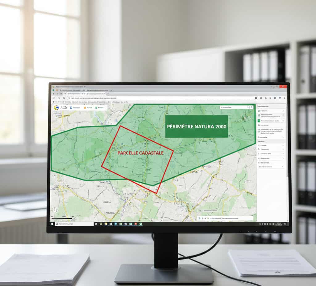 Vérification d’un terrain situé en zone Natura 2000 sur carte officielle