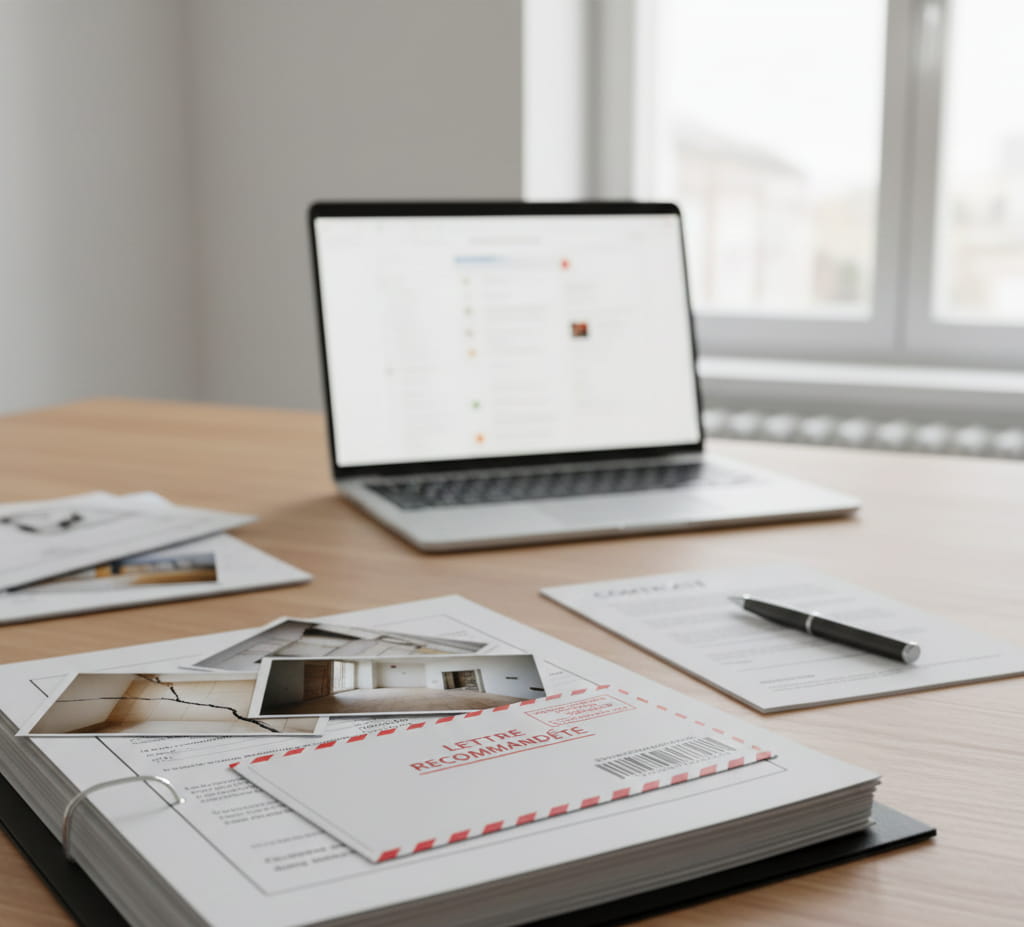 Procédure de mise en œuvre de la garantie de parfait achèvement avec notification écrite à l’entrepreneur