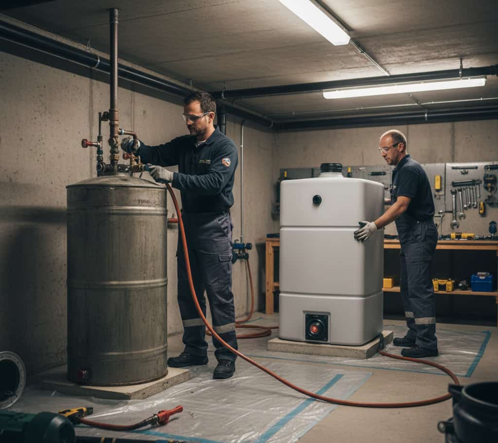 remplacement cuve fioul domestique installation réglementée habitation France