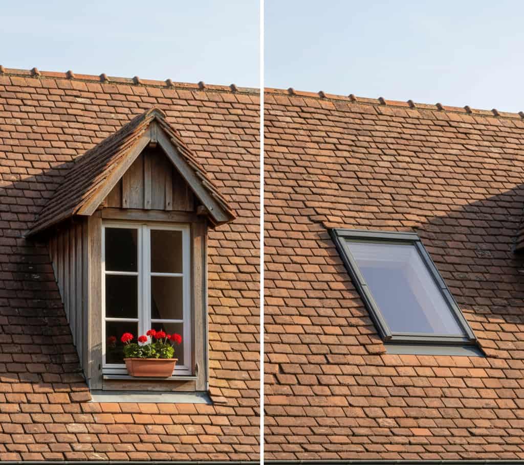 Différence entre lucarne de toit et fenêtre de toit Velux