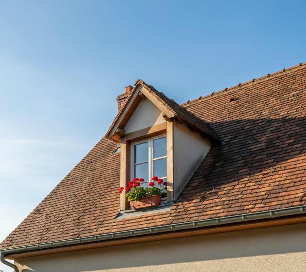 Lucarne en toiture nécessitant une déclaration préalable ou un permis de construire