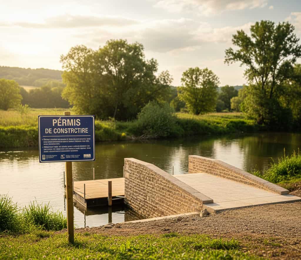 Embarcadère en bord de rivière soumis à permis de construire et autorisations environnementales