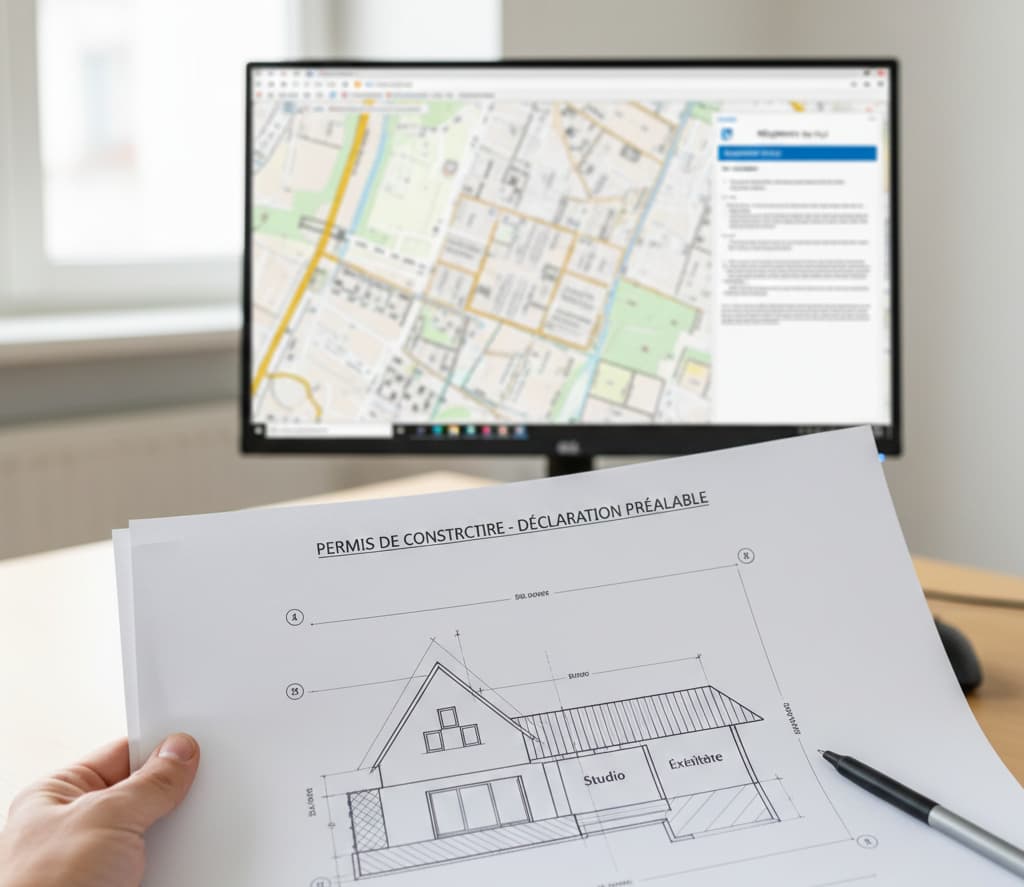 Plans et dossier d’autorisation d’urbanisme pour création de studio dans une maison ou annexe