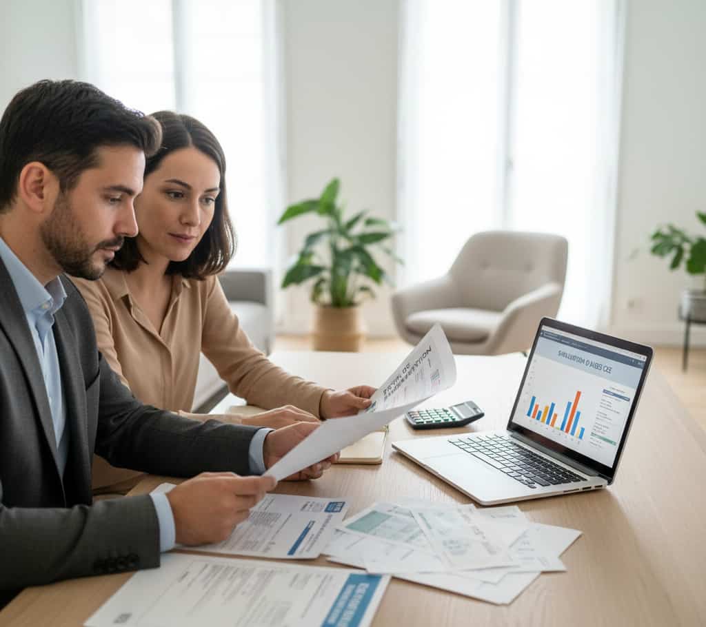 propriétaires étudiant un devis de rénovation énergétique avec prime CEE et aides financières