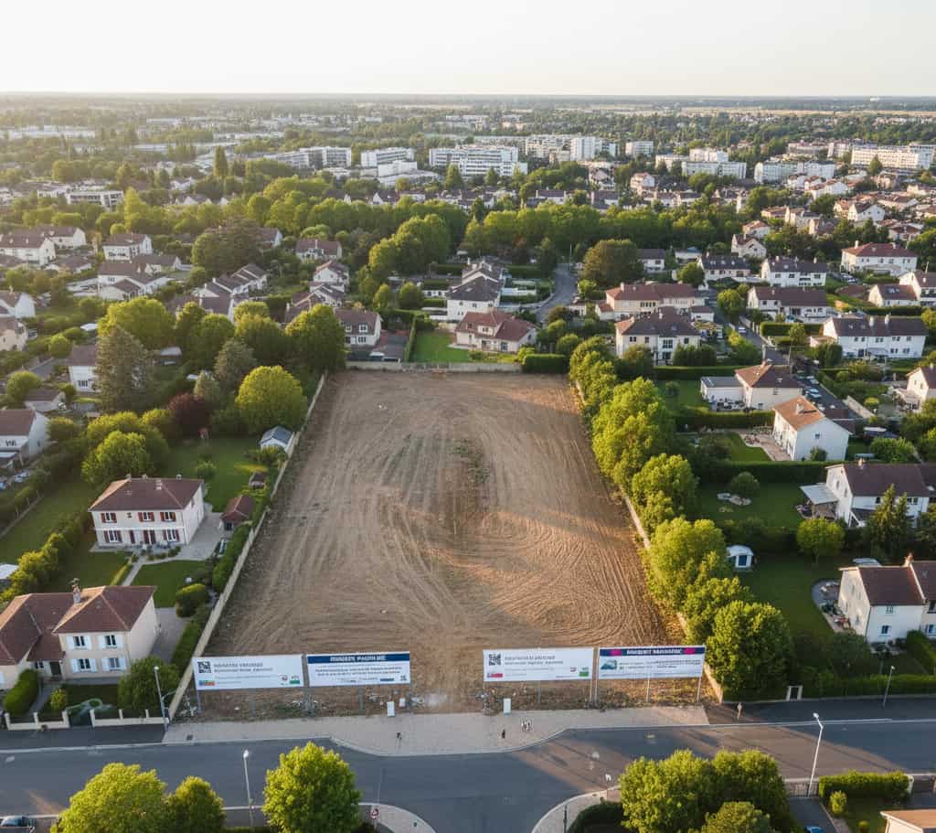 Projet d’aménagement urbain soumis à enquête publique dans un quartier résidentiel.