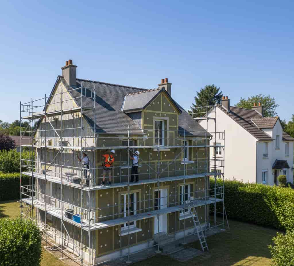 Travaux de rénovation énergétique d’une maison financés par l’éco-PTZ 2025