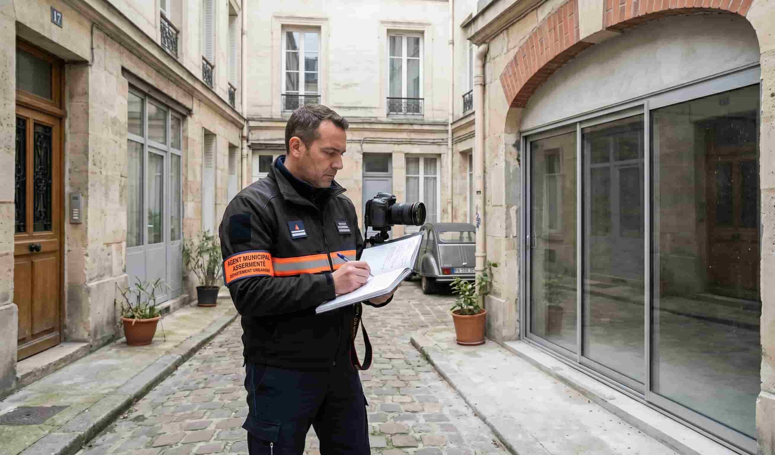 Constat d'infraction d'urbanisme et contrôle d'un changement de destination non déclaré par un agent.