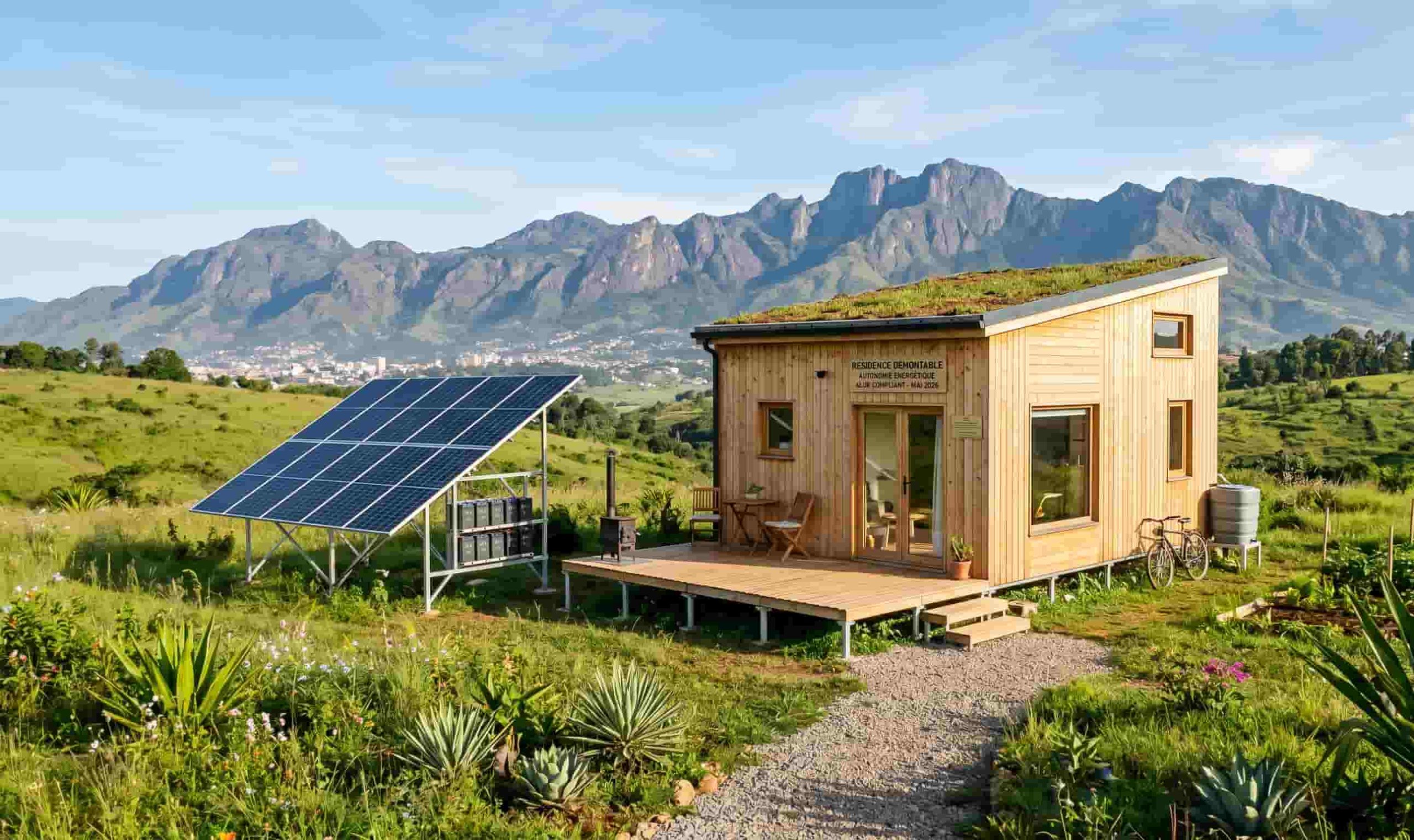 Installation d'une Tiny House autonome comme résidence principale sur un terrain autorisé.