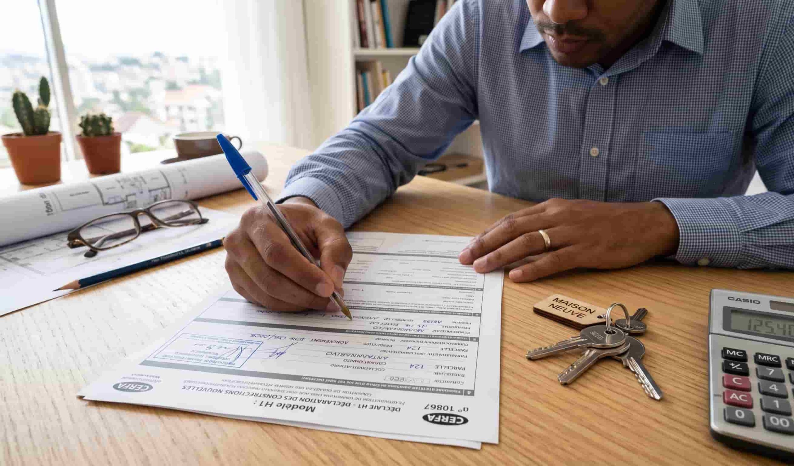 Remplissage du formulaire H1 (Cerfa 6650) pour bénéficier de l'exonération de taxe foncière de deux ans après construction.