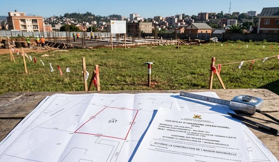 Certificat d'urbanisme opérationnel et plan cadastral pour sécuriser le régime fiscal d'un terrain à bâtir.