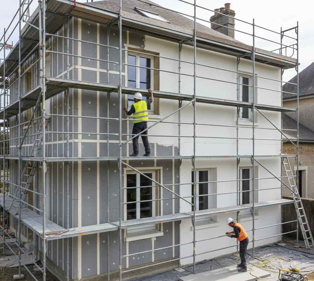 Isolation thermique extérieure maison travaux TVA 5,5 %